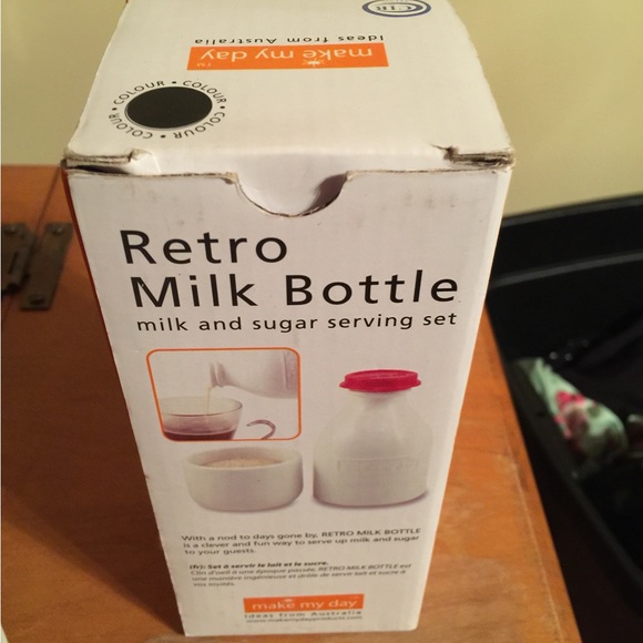 Retro Milk Bottle for Cream and Sugar - Picture 2 of 6